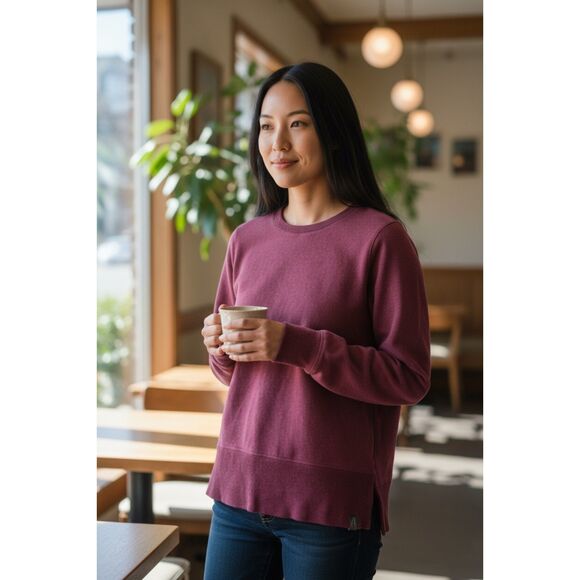 LL Bean XS Regular Women's L.L.Bean Cozy Sweatshirt, Split-Hem - Picture 1 of 8